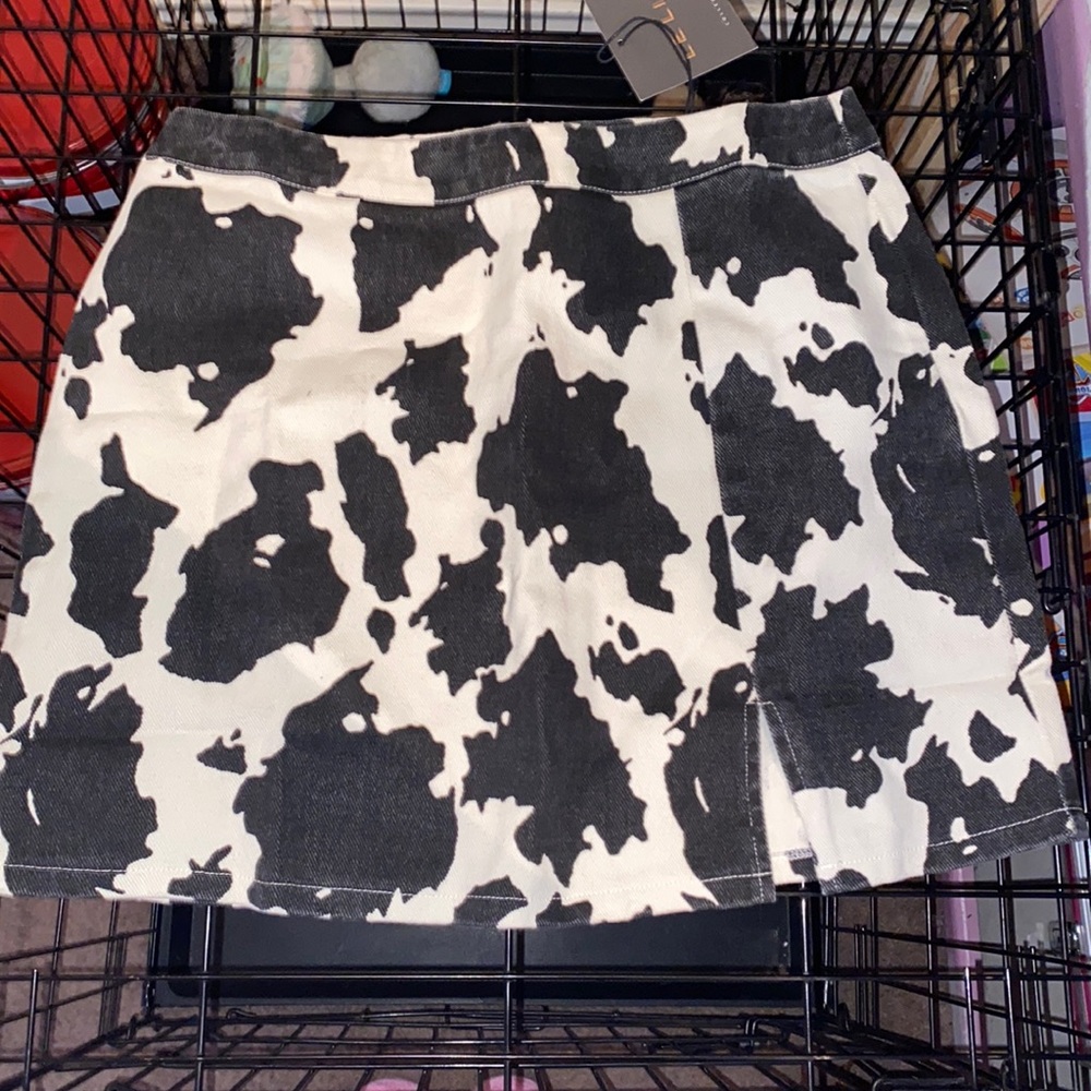 Cow Print Skirt